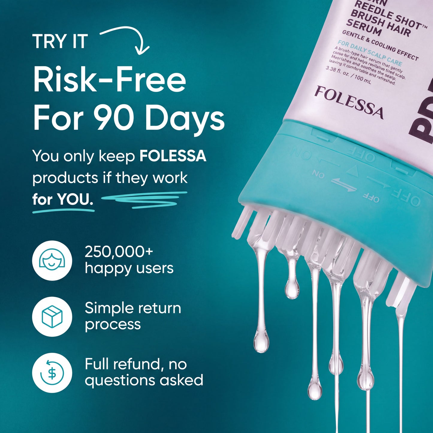 FOLESSA PDRN Reedle Shot Brush Hair Serum — 100mL